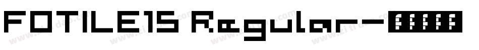 FOTILE15 Regular字体转换